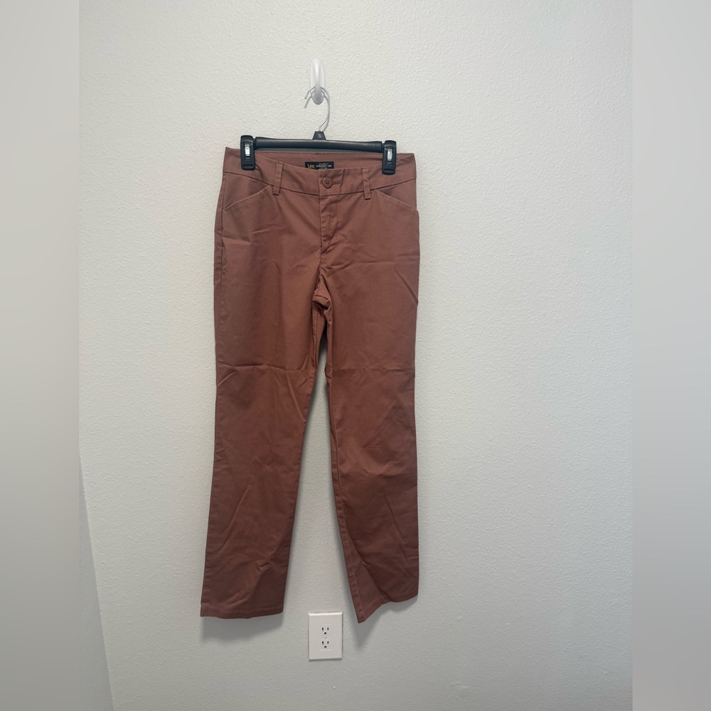 Lee Rust Relaxed Fit Straight Leg Mid Rise Trouser Size Medium